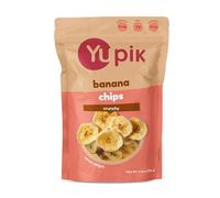 Yupik Chips de banane sucrées, 155 g, sans gluten, casher, fruits secs, collations sucrées croustillantes, tranches de banane séchées légèrement sucrées, collations saines