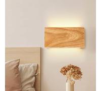 YUPIN Lampe Murale Moderne En Bois Pour L'intérieur Lampe Murale En Bois Pour La Chambre À Coucher Lampe Murale En Bois 8W Blanc Chaud Pour La Chambre À Coucher Le Salon Le Couloir Et L'escalier(Natur