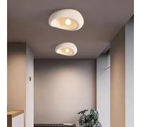 YUPIN Plafonnier En Forme De Nuage Moderne Wabi-Sabi Lampe De Plafond En Polystyrène Avec Fixation E27 Élégant Et Crémeux Style Lampe Suspendue Pour Chambre Salon Bar Couloir (Brack