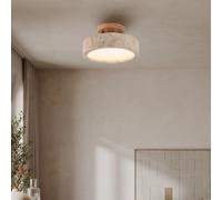 YUPIN Plafonnier En Travertin Naturel Wabi-sabi Lampe De Plafond Vintage En Pierre De Japonaise Pour Cuisine Plafonnier LED De Nordique Crème Pour Couloir Pour Salon Balcon Sous-sol(A,Cool)