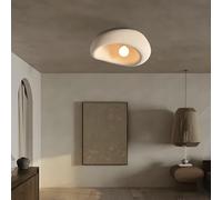 YUPIN Plafonnier Nuage Wabi-Sabi Lumière De Plafond Moderne En Polystyrène Avec E27 Elégant Luminaire Déco Plafonnier Crème Plafonnier Créatif Pour Salon Chambre À Coucher Bar Hall D'entrée Loft(Brack