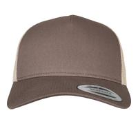 Yupoong 5-Panel Retro Camionneur 2-Tone Casquette Maille Uni Snapback Flexfit