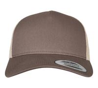 Yupoong 5-Panel Retro Camionneur 2-Tone Casquette Maille Uni Snapback Flexfit