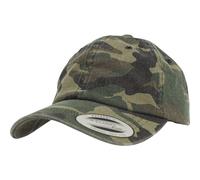 Yupoong Casquette Camouflage Lavée À Profil Bas Avec Visière Courbée