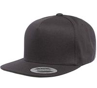 Yupoong Classics 5-Panel Cotton Twill Snapback Cap Chapeau, Gris foncé, Taille Unique Mixte