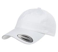 Flexfit Casquette Mixte profil bas en sergé de coton – Blanc – Taille unique EU