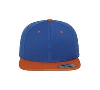 Flexfit Casquette Classic Snapback 2-Tone unisexe, visière plate, taille 55-60 bleu roi/orange