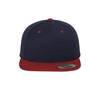 Flexfit Casquette Classic Snapback unisexe 2 tons, visière plate, taille unique nvy/red