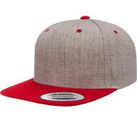 Yupoong Hommes The Classic Baseball Cap, bicolore RW2887 (taille unique) (chiné/rouge)