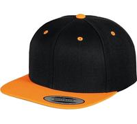 Yupoong Hommes The Classic Baseball Cap, bicolore RW2887 (taille unique) (Noir/Neon Orange)
