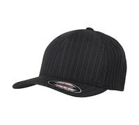 Yupoong - Lot de 2 Casquettes de Baseball à Rayures - Adulte (S/M) (Noir/Blanc)