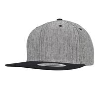 Yupoong Mélange Solide Casquette Snapback Noir Mélange/Noir de Baseball