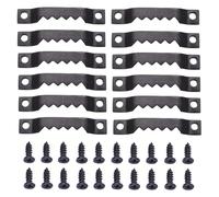 YUPPP Cadre Photo en Dents de scie métal, 10 pièces, Cintre Suspendu for Murale, Peinture à l'huile, Crochets Miroir avec vis 52x8mm .hy29(10pcs Black)