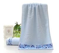 YUPT Serviettes de bain doux confortable de la personnalité ,74*33 Blue