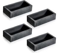 YUPVM 4 PièCes 1 KG le Lingot de Graphite Moule Moulage le Lingot Creuset Moule Argent Or le Lingot Moule Fonderie Raffinage Noir