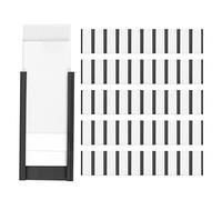 YUPVM 50 PièCes SéRies Porte-éTiquettes MagnéTiques avec Porte-Cartes de DonnéEs MagnéTiques avec Protecteurs en Plastique Transparent pour éTagèRe en MéTal (1 X 2 Pouces), noir & blanc