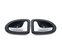 YUPVM PoignéEs de Porte IntéRieures pour Clio II 2 Megane Scenic Trafic ArrièRe Avant ArrièRe Gauche Droite CôTé Conducteur IntéRieur Passager, Noir & Argent, (487312)