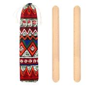 YUPZAR 1 Paire de Claves Avec Sac de Rangement,Instrument de Musique,Claves en Bois,Instrument de Musique Enfant,Bâton Sonore en Bois,Instrument de Percussion,Education Musicale,Barres en Bois