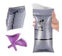 YUPZAR 12 Pièces d'urinoir jetable avec 2 Urinoir en Entonnoir, Toilettes Portables pour Le Camping, Voyages, embouteillages, Sac a vomi Voiture, urinoirs Portables pour Femmes, Hommes et Enfants