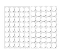 YUPZAR 80 Pièces Autocollant Rond, Pastille Autocollant, Blanc Double Face Rond Pastille Adhesive Collant Point, pour DIY, Artisanat etc（20mm+25mm）