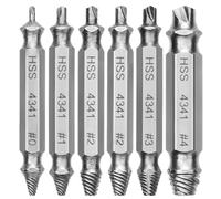 YUPZAR Embout Visseuse Set, 6 Pièces,Extracteur de Vis,Pour vis Endommagées,Pour Retirer les vis dans le Bois et le Métal,Boîte en Plastique incluse