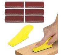 YUPZAR Kit de Ponçage Manuel Micro Ponceuse avec 30 Feuilles de Papier Abrasif Papier a Poncer Carrosserie Ponçage Bloc de Ponçage Manuel carré pour Cale a Poncer Carrosserie