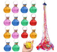 Yuqilin 14 Pièces Serpentins à Lancer à la Main avec Languettes Lancer Serpentin Fete Coloré Comprend 20 Rubans Fins pour Mariages Anniversaires Carnavals Halloween Noël Pâques