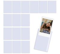 Yuqilin 15 Pièces Cadre Magnetique 3 Pouces Mini Cadre Photo Magnetique Frigo Transparent Magnetic Photo Frames for Fridge Aucun Perçage Requis pour Photos Notes Calendriers (Blanc)