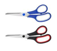 Yuqilin 2 Pièces Ciseaux Couture Tissu, Pointu Ciseaux Cuisine, Polyvalent Ciseaux Bureau, Universel Ciseaux Broderie, Haute Qualité Ciseaux Scrapbooking, pour Papier, Tissu (Noir/Bleu)