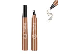 Yuqilin 2 Pièces Crayon Sourcil, Crayon Sourcil Waterproof, Possède 4 Embouts de Micro-Fourchette Crayon Sourcils, Longue Durée et ne Tache Pascrayon a Sourcil, Feutre Sourcil (Brun Clair)