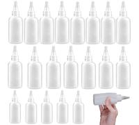 Yuqilin 20 Pièces Recipient a Sauce Contient 15 Bouteille Sauce 100ML 5 Flacons Plastique 50 ML Bouteille Plastique pour Liquides Huiles Bouteilles Conservation Saupoudreur D'assaisonnement