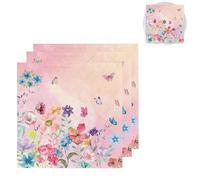 Yuqilin 40 Feuilles Serviette de Table, Papillon Serviette de Table Personnalisée, Serviette Papier Fleur, 33x33 Cm Serviettes Papier, pour les Pique-Niques au Parc, les DîNers, les FêTes de Pâques