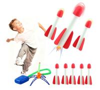 Yuqilin 8 Pièces Fusée Enfant Colorée avec 1 Lanceur Jouet Exterieur Enfant 3 Ans 4 5 6 Ans pour Intérieur et Extérieur Fusée Jouet Éponge pour Anniversaires Noël Halloween Thanksgiving Nouvel an