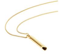 Yuqilin Collier Inoxydable,Collier Respiration Librement Réglable Breathing Necklace Unisexe Personnalisé Ras Cou avec Pendentif,pour Meditation Relaxante 27.5"/70 CM Chaîne（Or）