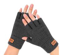 Yuqilin Gants sans Doigts, Universel Gants Hiver, Gant Thermique Anti Froid, éLasticité Gant Velo, Mitaine Femme Chaude, pour D'opération D'ordinateur Conduite Travail Velo (Gris Foncé)