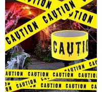 Yuqilin Ruban D'avertissement D'halloween, 4.8cm X 25m Ruban D'avertissement de Danger, Peur Ruban Danger Halloween, pour Décorations de Fête Effrayantes pour Halloween (Jaune/Noir)