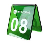 YUQIWKK Carte De Numéro De Table, Table Numéro Signe, Réutilisables, Décoration De Numéros De Table pour Les Restaurants Et Les Cafés, Double Face Numérotés(Green,26-30)