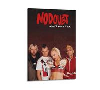 YUQLAGA Impression sur toile « No Doubt Band » avec texte rouge en gras et motif vif - Décoration murale pour salon, chambre à coucher, salle de jeux, bureau - 50 x 75 cm