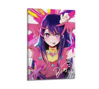 YUQLAGA Poster sur toile Manga Oshi NO KO avec cheveux roses et yeux violets - Décoration murale pour salon, chambre à coucher, salle de jeux, bureau - 30 x 45 cm