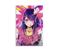 YUQLAGA Poster sur toile Manga Oshi NO KO avec cheveux roses et yeux violets - Décoration murale pour salon, chambre à coucher, salle de jeux, bureau - 30 x 45 cm