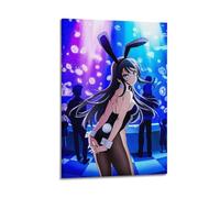 YUQLAGA Rascal Does Not Dream Of Bunny Girl - Affiche murale encadrée pour chambre à coucher, salle de jeu, bureau - 50 x 75 cm