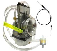 YUQUDGELKY 28mm 38mm 40mm Pour CRF 250R CRF 250X CRF 450R CRF 450X Carburateur À Gicleur Principal Réglable Haute Vitesse Avec Câble(40MM)