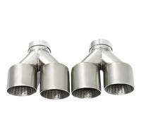 YUQUDGELKY Accessoires D'échappement Pour Série 6 640i F12 F13 Système D'échappement Quadruple M6 En Fibre De Carbone(Matte Silver)