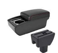 YUQUDGELKY Accoudoir Central De Voiture Pour Toyota Pour Agya Pour Wigo Pièces De Modification Intérieure Rangement(A1 Noir rouge SANS USB)