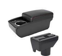 YUQUDGELKY Accoudoir Central Pour Toyota Pour Yaris Pour Vitz Pour Vios 2011 2012 2013 2014 2015 2016 2017 Boîte De Rangement Centrale(B1 Noir rouge 6USB)