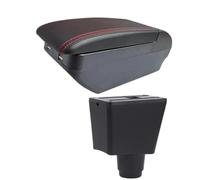 YUQUDGELKY Accoudoir De Voiture Pour R&enault Logan 2 Pour Dacia Pour Logan 2 Pour Dokker Pour R&enault Pour Sandero 2 Boîte De Rangement Intérieure(H ligne rouge 4USB)