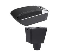 YUQUDGELKY Accoudoir De Voiture Pour R&enault Logan 2 Pour Dacia Pour Logan 2 Pour Dokker Pour R&enault Pour Sandero 2 Boîte De Rangement Intérieure(Ligne blanche B PAS d'USB)