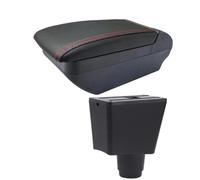 YUQUDGELKY Accoudoir De Voiture Pour R&enault Logan 2 Pour Dacia Pour Logan 2 Pour Dokker Pour R&enault Pour Sandero 2 Boîte De Rangement Intérieure(Ligne rouge F Pas d'USB)
