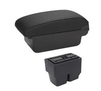 YUQUDGELKY Accoudoir Pour F&ord Pour Fiesta MK6 7 Console Centrale, Rangement Avec Porte-gobelet Et Interface USB(Ligne noire A2 Pas d'USB)