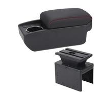 YUQUDGELKY Accoudoir Universel pour Voiture Boîte D'Accoudoir Modèle Universel Accessoire Auto Boîte De Rangement Auto Modification Intérieur Pièces Retrofit(B1 Noir Rouge 6USB)